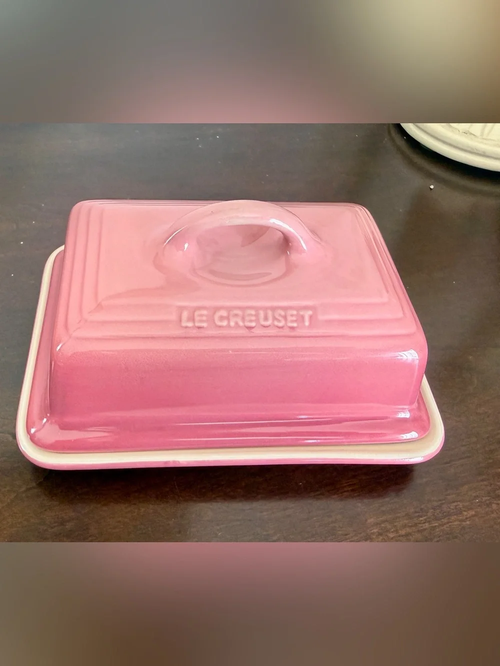 Le Creuset Ombré Pink Butter Dish